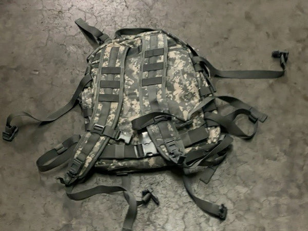 US ARMY ACU ASSAULT PACK 3 DAY MOLLE II BACKPACK Made in USA with Stiffiner