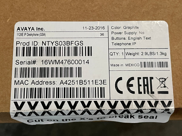 Avaya / Nortel 1120E VoIP Deskphone NTYS03BFGS