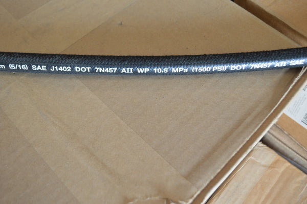 36" Parker Air Brake Hose ,5/16" Braided Cover,1500 PSI,P/N:266-6 P/N:06B-06JA06JA036 NSN: 4720-01-591-0777