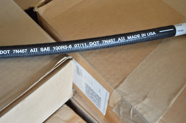 36" Parker Air Brake Hose ,5/16" Braided Cover,1500 PSI,P/N:266-6 P/N:06B-06JA06JA036 NSN: 4720-01-591-0777