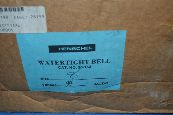 Henschel Watertight Electric Security Bell NSN:6350-00-782-1198 P/N: 20-162-TY8
