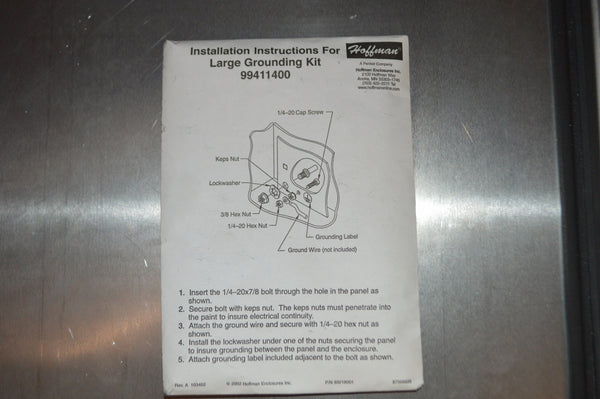 Hoffman Relay Panel p/n 99411400