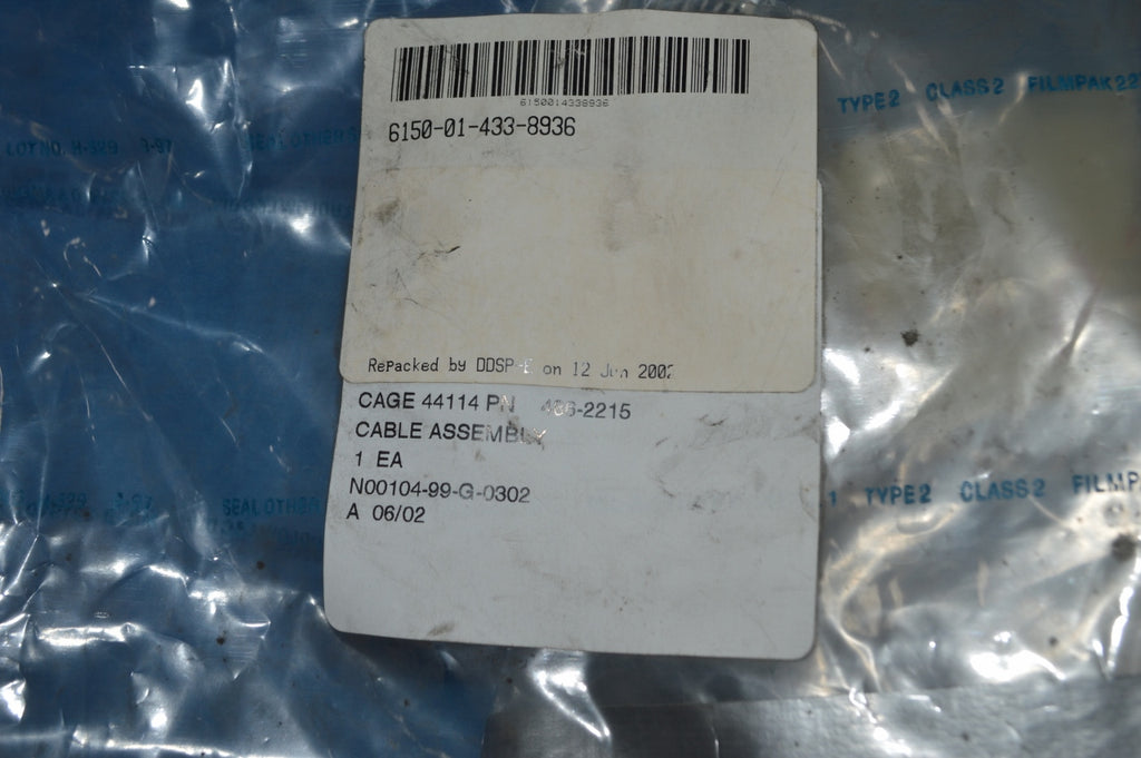 E Special Purpose Cable Assembly NSN:6150-01-433-8939 P/N:486-2215