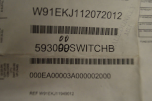 Rotary Switch 300vac 20amp 3 Position Panel nsn: 593000SWITCHB