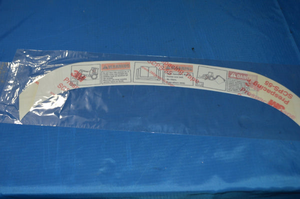 Backhoe Warning & Danger 3M Identification Marker NSN:7690-01-549-3554 P/N: 392375A1