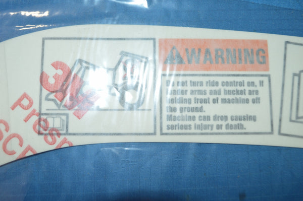 Backhoe Warning & Danger 3M Identification Marker NSN:7690-01-549-3554 P/N: 392375A1