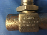 Dragon Valves 316 Stainless Steel Globe Valve P/N:818-057TT-749 NSN:4820-01-314-3798