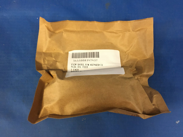Kaman Aerospace Corp Plug Oil Feed P/N:K674730-11 NSN: 1615-00-834-7437