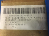 Memcor Variable Resistor 800OHM .25AMP Model: A29418-5 NSN:5905-01-013-4370