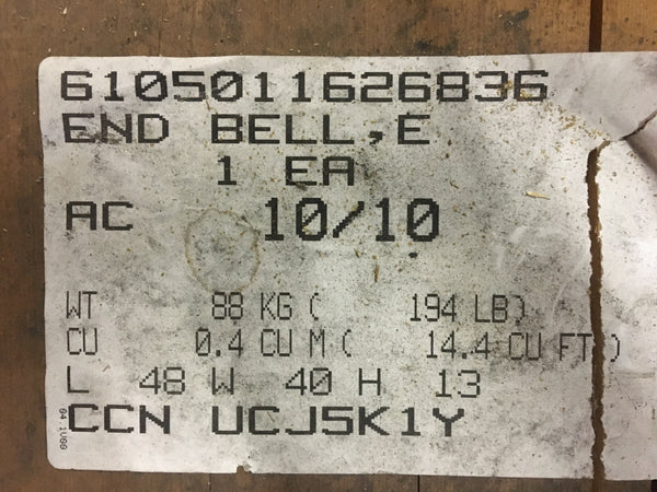 Electric Boat Corp End Bell NSN:6105-01-162-6836 Model:76759-GR.1