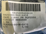 Westinghouse HQP2050 Circuit Breaker 10AMP 2P 120/240VAC NSN:5925-00-942-4418