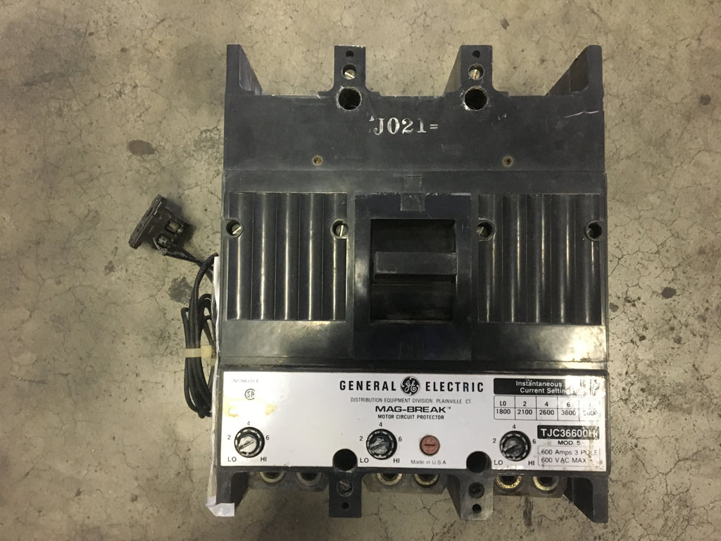 G.E. TJC36600H Mag-Break Motor Circuit Protector 600 Amp 3 Pole 600 Vac TJC