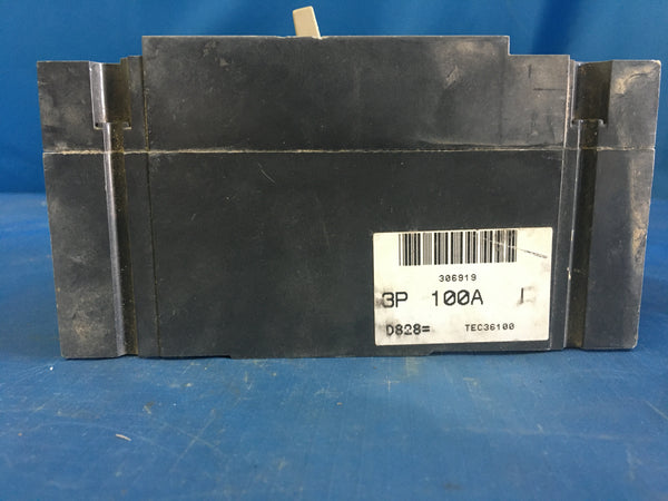 TEC36100 General Electric 600V 100A Mag-Break TEC Circuit Breaker Molded Case