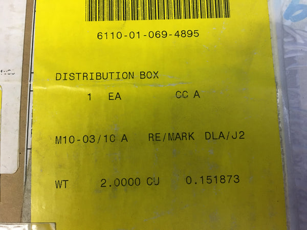 US Army Communications Distribution Box NSN:6110-01-069-4895 Model:SM-D-698198