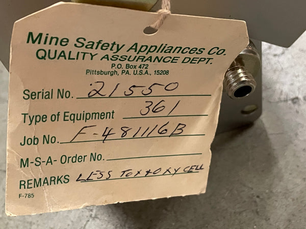MSA 481116 Automatic Gas Alarm NSN:6665-01-344-4025