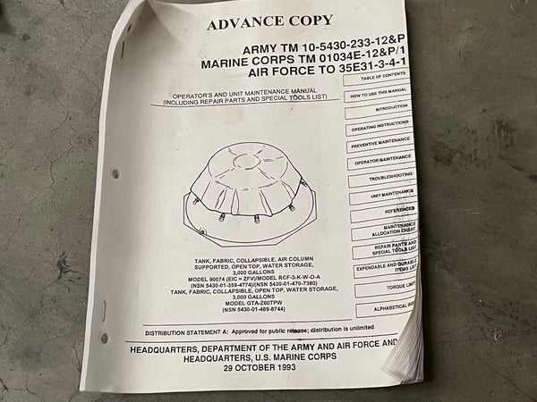 Belzona A-A-52022 Collapsible Fabric Tank Repair Kit NSN:5430-01-359-1078