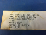 Eaton Aerospace M28748/3-F0RF1A Electrical Receptacle Connector NSN:5935-01-254-2589