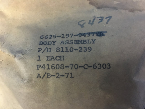 Bird Electronic 8110-239 Test Set Body Assembly NSN:6625-00-197-8437