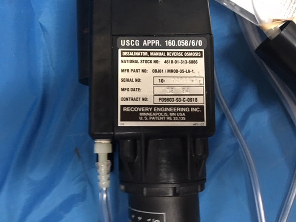 Katadyn Pur 35 Survivor Watermaker Desalinator Reverse Osmosis NOS NSN:4610-01-313-6086
