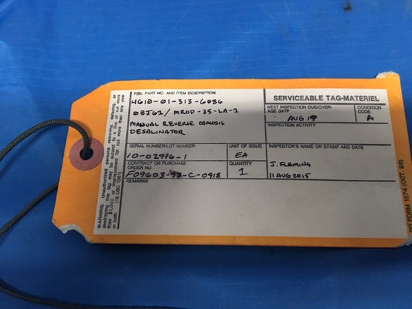 Katadyn Pur 35 Survivor Watermaker Desalinator Reverse Osmosis NOS NSN:4610-01-313-6086