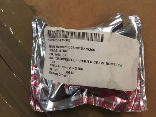 CARLING TECHNOLOGIES L11B1 ROCKER SWITCH ON/OFF 15A 24V NSN:5930-01-577-5265