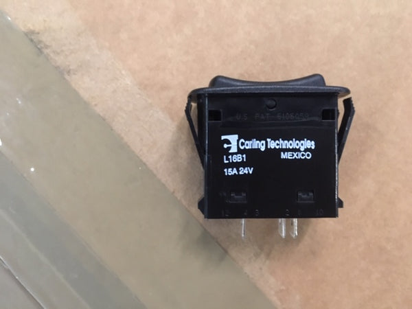 CARLING TECHNOLOGIES L11B1 ROCKER SWITCH ON/OFF 15A 24V NSN:5930-01-577-5265
