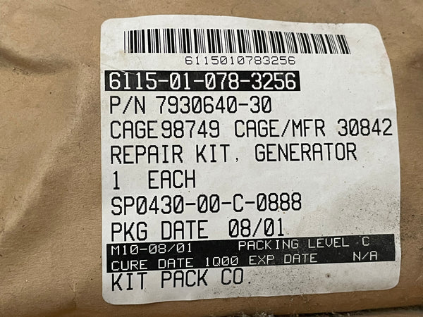 Sacramento Air Logistics Center 7930640-30 Generator Repair Kit NSN:6115-01-078-3256