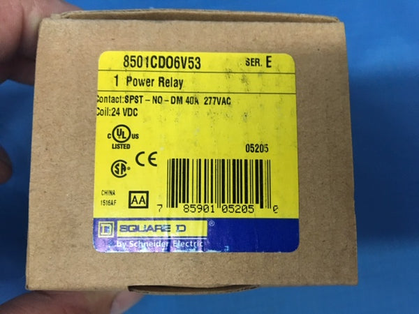 Square D 08979 Power Relay 8501CD06V53 Series E  NSN:5945-01-270-6969