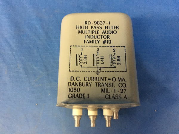 Raytheon RD9837-1 Audio Frequency Transformer NSN:5950-00-647-6316
