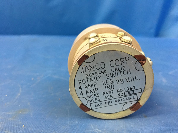 Janco 1367 Rotary Switch NSN:5930-00-790-6761