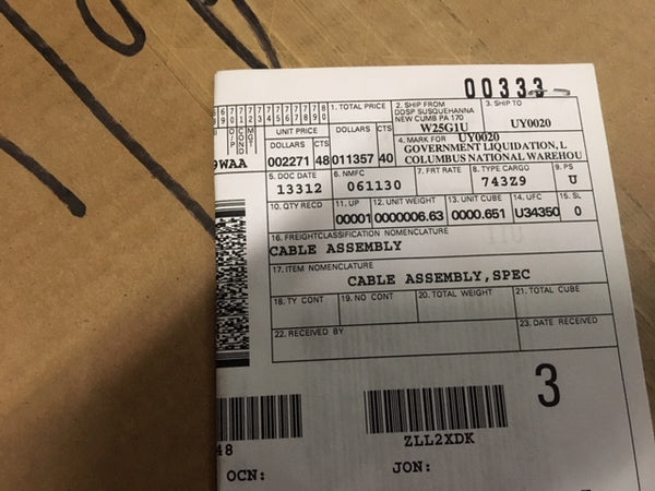 AME inc, Cable Assembly, Special Purpose, LTA-A14-0043-01, NSN:6150-66-151-5738