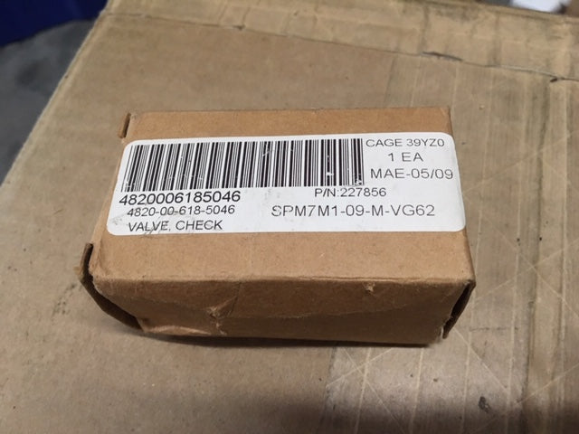 Check Valve  Model: S1-293 NSN:4820-00-618-5046