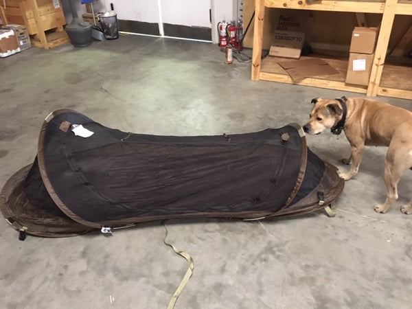 New GI Iguana BedNet 86" Self Supporting Pop Up Tent w/ Storage Pouch Coyote NSN:3740-01-518-7310
