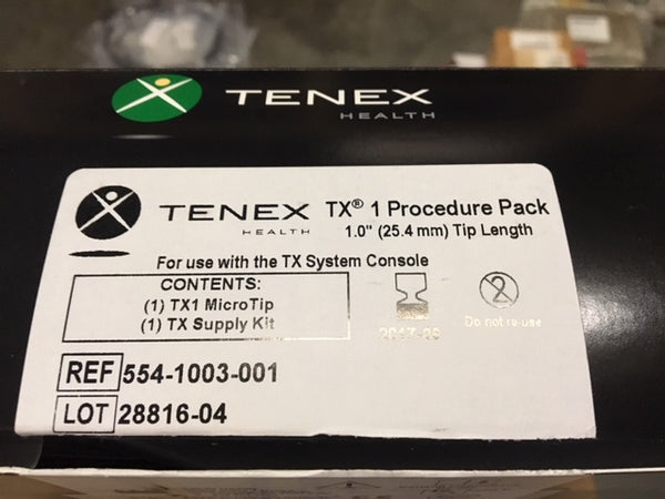 Tenex Health TX1 Procedure Pack P/N:554-1003-001