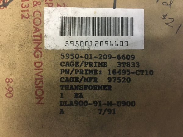 Basler Electric 16495CT10 Current Transformer NSN:5950-01-209-6609