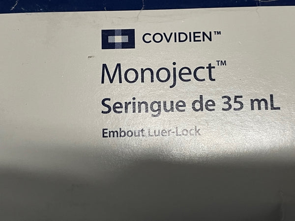 (30) Covidien Monoject Luer Lock Disposable Syringe w/out needle 35ml REF:8881535762