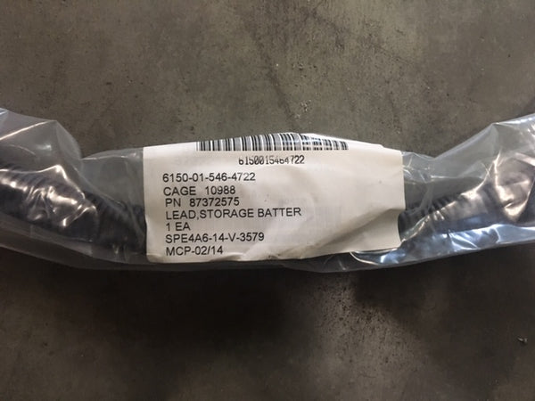 Military Lead Storage Battery Cable P/N:87372575 NSN:6150-01-546-4722
