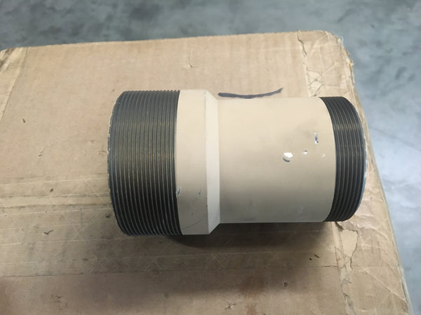 NOS Steel Threaded Male Coupling 2 1/2" X 3"