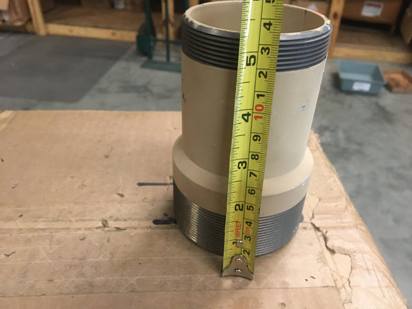 NOS Steel Threaded Male Coupling 2 1/2" X 3"
