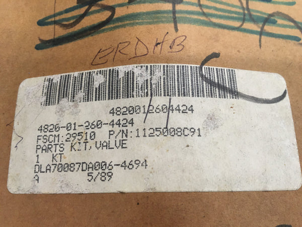 NOS Komatsu American Intl Valve Parts Kit Valve Parts Kit NSN:4820-01-260-4424 P/N:1125008C91