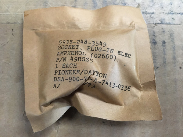 Amphenol Corp Plug-in Electronic Components Socket NSN:5935-00-248-3549 P/N:49RSS5