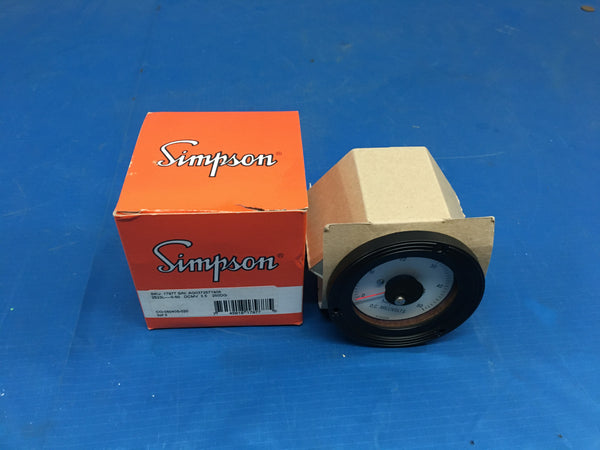 NOS Simpson DC Voltmeter Panel Mount, 0-50 DC Volts NSN:6625-01-441-3366 Model:17977