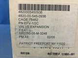 Sporlan EFV-1/2C Thermostatic Expansion Valve, 1/4" X 1/2" ODF