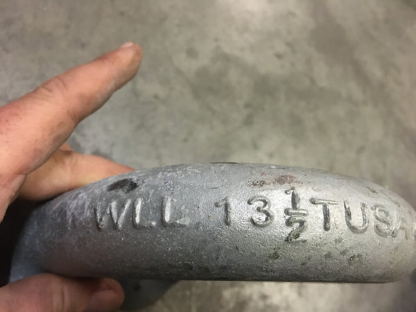 CM Galvanized 13.5 Ton 1 3/8" Hoisting Rigging Clevis Anchor Shackle, Military