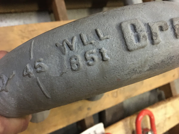Crosby Anchor Shackle, Bolt Type, 2-1/2", 85 Ton, WLL85T