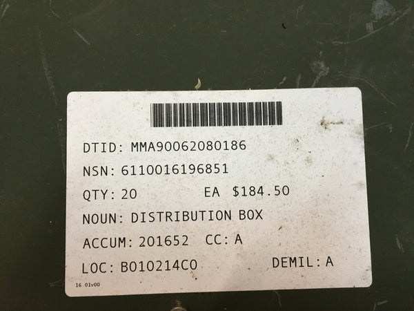 NEW!!! Military Power Distribution Box for MTVR-2MK23 NSN:6110-01-619-6851 Model:512469