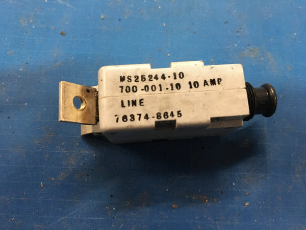 Mechanical Products 700-001-10, 10Amp Circuit Breaker NSN:5925-00-686-3297 Model:MS25244-10