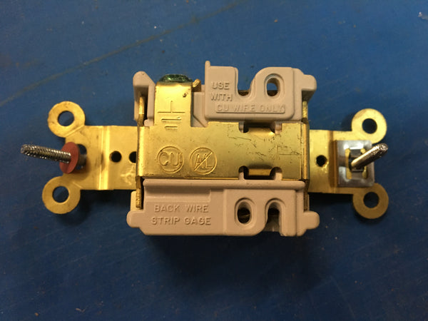 Hubbell HBL5461I, Single Receptacle, 20A /250V / 2 Pole /3 Wire Grounding, Ivory