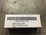 NEW!!! Flomatic 5820E 1/2" 60SE Enviro Foot Valve, Polyethylene Strainer NSN:4820-00-227-0156