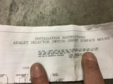Adalet XHSSS PLM Explosion Proof Selector Switch NSN:5930-01-011-1837